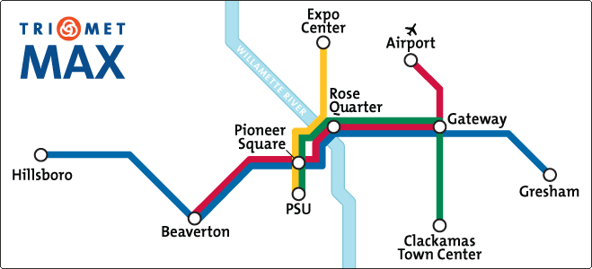 TriMet Rail System Map